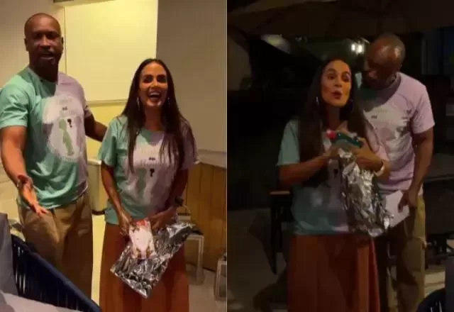 Carol Peixinho e Thiaguinho realizam chá revelação virtual para amigos