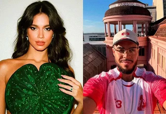 Alane Dias e Francisco Gil são flagrados em momento romântico na praia